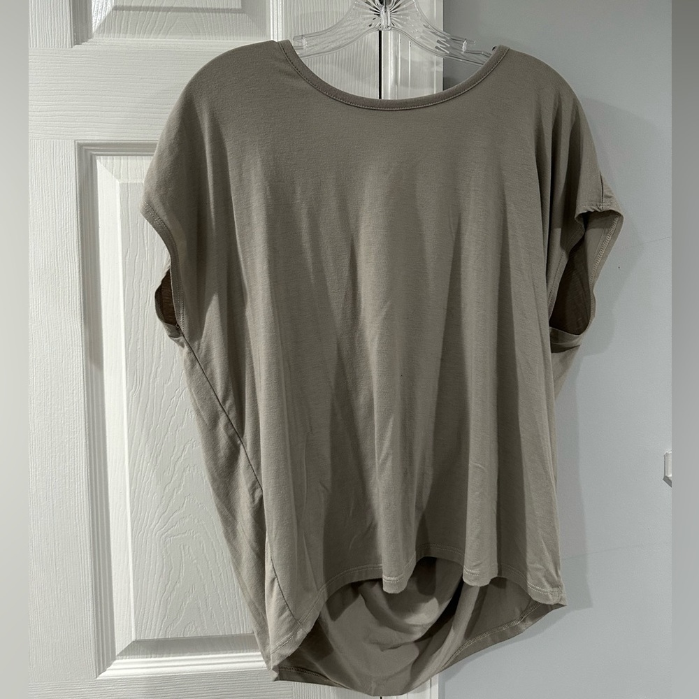 Sage Green open back yoga top
